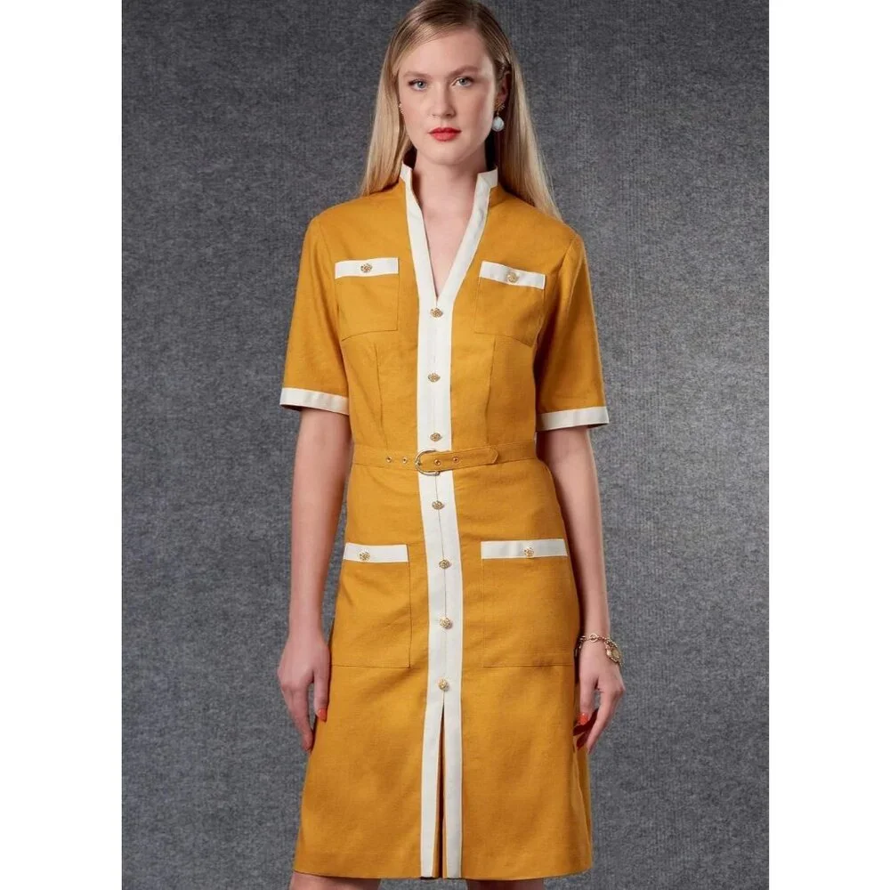 Vogue Patterns V1781 Misses Dress Belt Sewing Pattern Sizes 8-16‎ Retro-Inspired